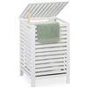 Relaxdays Cesto Portabiancheria, Sacco Porta Biancheria da 63 L, Estraibile, HLP: 65,5x45x45 cm, Legno di Noce, Naturale