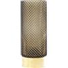 Kare Design Vaso Barfly Dark Green, Verde Oliva, 25cm, Vetro Colorato/ottone Spazzolato,