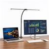 Noa Home Deco Lampada da Scrivania a LED Dimmerabile, Luce a Morsetto Doppia Testa 1200 Lumen per Home Office, Lampada LED Scrivania Collo di Cigno Cura Occhi, Luce Monitor Touch 3 Temperature & 5 Luminosità
