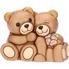 THUN Coppia Teddy primavera in ceramica con fiore