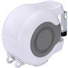 FORA Stendibiancheria A 2 Corde Retrattili Estensibile 26m (13m×2) - ABS+PVC, Rotazione 180°, Portata 15 Kg, Corda 2.9 Mm, Bianco/Grigio
