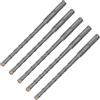 Keenso SUGGERIMENTO CARBIBILE -Tip -Drill BIT 2 BIT DI PROPRIO DI IMPATTO DEL FLUTE PER BLOCCHI DI STONE 5 PC Compatibili con Martelli Elettrici (8mm)