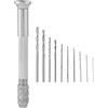 Plyisty Trapano a Mano, Set di Mini Punte Elicoidali 10 Pezzi, Set di Utensili Rotanti per Trapano Elicoidale di Precisione, per Metallo Legno, Lavoro Manuale Fai Te, Gioielli,