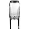 APS 10452 - Dispenser per bevande, diametro 16 cm, altezza 40 cm, 3,8 litri, struttura e coperchio in acciaio inox, nero