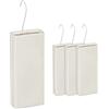 Relaxdays Set da 4 Umidificatori da Termosifone, Ceramica, Appendere, Ganci in Metallo Inclusi, HLP 20x9x4 cm, in Bianco