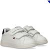 Tommy Hilfiger Logo Hook And Loop Trainers, White, 20