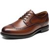 Bruno Marc Scarpe da uomo Brogue Wingtip Oxfords in pelle | Comfort Cushion Tech, collare imbottito, suola antiscivolo, ideale per matrimoni, riunioni, appuntamenti ed eventi