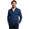 Iacobellis Maglione Uomo Pullover Lupetto Collo con Mezza Zip Misto Lana Merinos Extrafine Made in Italy XL Avion