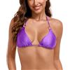 RELLECIGA Costume Donna Reggiseno Bikini Triangolo Top Viola M