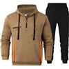 Celucke Set Felpa Uomo 2 Pezzi Felpa Hoodie e Pantaloni Sportivi Y2K Streetwear Tuta Felpata Tracksuit Baggy Invernale Cotone Comodo per Casual Fitness Jogging Gym M-3XL
