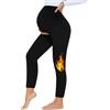 HIPOWER Leggings termiche da gravidanza da donna a vita alta, calde leggings premaman, abbigliamento da maternità invernale, leggings per gravidanza e yoga, Nero , 3XL
