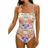 CUPSHE Costume da Bagno da Donna con Scollo Quadrato, con Cinghie, Colori a Contrasto, Costume da Bagno Intero