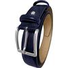 CLASSE77- Cintura Uomo in Pelle 110-130cm - Larghezza Regolare 35MM - Fibbia in Zama satinato - Artigianale - Made In Italy - Confezione regalo