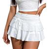 Waist Wow Gonna da donna con pizzo - Elastico in vita a strati, gonna sexy per streetwear, club, feste