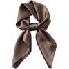 IGXX Foulard in Seta Marrone, 70x70cm Quadrato, Fazzoletto per Capelli, Bandana Classica per Collo