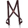 Jiuvaso Bretelle Da Uomo, Bretelle con Gancio Da Donna, Fasce Elastiche Unisex per Passanti per Cintura, Bretelle con Clip Laterali Bretelle, CAFFÈ