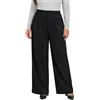 Cicy Bell Pantaloni da donna taglie forti, in tessuto a nido d'ape | vita alta, gamba larga, casual, elegante, oversize, pantaloni palazzo con tasche