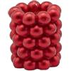 Candela Moccolo Sfere EDG Enzo De Gasperi H9,5cm D8cm Cera Rosso