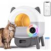 SEERFashion Lettiera Gatto Autopulente, Lettiera Autopulente per Gatti XXL 76 L con Controllo App, Antiodore, Sensori di sicurezza e Anti-pizzicamento, 6 Luci Notturne, Automatica Lettiera per Più Gatti