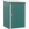 Outsunny Casetta in metallo con tetto a battente, 0,92 m², 100 x 103 x 160 cm, verde