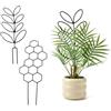 Ipotkitt 2 tralicci per piante in ABS a nido d'ape e a forma di foglia, supporti per arrampicata per interni ed esterni in vaso, decorazione da giardino, lunghezza 315-385 mm