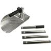 Generic Paletta per sabbia in acciaio inox, con manico lungo, per rilevamento di metalli da spiaggia, 3 o 4 sezioni, design staccabile, lunghezza 102,9 cm o 115,8 cm (4 sezioni)