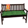 SuperKissen24. Cuscino Lungo per Panchina da Giardino 180x50 cm Resistente e Comodo per Panca da Esterno ed Interno - Verde