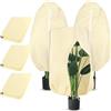 KENPOJO 3 pezzi Tessuto Non Tessuto per Piante, 100x80cm 70g/m² Telo Antigelo Per Piante, Antistrappo, Riutilizzabile Protezione Invernale per Piante con Cerniera, Protezione Antigelo per Piante per Palme