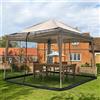 Ayolofei Zanzariera per gazebo, 3 x 3 m, regolabile, con 2 cerniere e base riempibile con acqua, per giardino, terrazza, campeggio, spiaggia