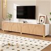 luckdect Mobile TV, supporto TV, 4 ante a spinta, lunghezza 180 cm, mobile TV da soggiorno, armadio basso soggiorno interno per TV fino a 70 pollici