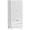 HOMCOM Armadio con stile moderno, 80x50x180 cm, bianco