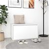 Generico Panca da Ingresso 80x40x45 cm Bianca in Truciolato,Panche,Cassapanche e panche per ingressi-808666