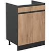 Vicco Mobiletto base cucina R-Line, Rovere dorato/Antracite 60 cm