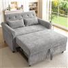 YuQozii Moderno divano letto 3 in 1 con funzione letto, divano pieghevole a 2 posti, con schienale regolabile in 3 posizioni, letto per gli ospiti estraibile in tessuto di ciniglia di alta qualità, include 2