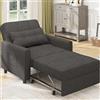 Bealife Poltrona relax,Poltrona letto con schienale regolabile, Poltrona Letto Singolo, Poltrona reclinabile per soggiorno, camera da letto, balcone e ufficio(grigio scuro)