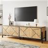 luckdect Mobile TV,Supporto TV, 4 porte, 4 ripiani, lunghezza 150 cm, tavolo da salotto moderno, in legno, soggiorno interno, vintage
