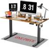 WALKINGDESK Piano intero Scrivania regolabile in altezza, elettrica 140 x 70 cm Scrivania per computer con 4 funzioni di memoria, scrivania sit-stand con piano monoblocco, Marrone Rustico