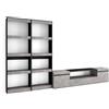 Skraut Home | Mobile Soggiorno TV | Parete Attrezzata Soggiorno | 320x186x35cm | Per TV fino a 80 | Set di mobili | Stile moderno | Cemento