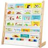 ECHOBUY Libreria per Bambini 6 Piani Legna Porta Libri per Bambin,Scaffale a Livelli in Tessuto per Bambini per Camera dei Bambini、Soggiorno（76x77.5x30cm）