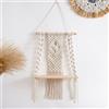 BTBHIHO Mensola Bohemian macramé con bordo in cotone naturale, adatta per hotel, soggiorno, camera da letto, balcone, 30x50 cm