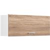 Vicco Pensile da cucina R-Line, Sonoma/Bianco 100 cm | Anta con apertura verso l'alto · 1 Ripiano · Profondità - 31 cm · ✓ Liberamente combinabile · ✓ Spazio pratico