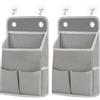 Gusmigus 2 Pezzi Portaoggetti da Appendere Organizer da Appendere AllaPorta | Porta Oggetti da Appendere Tasche Portaoggetti da Appendere Organizzatore Appeso Grigio-Camera e Ufficio