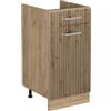 Vicco Mobiletto base cucina R-Line, Rovere artigianale/Rovere dorato 40 cm