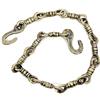 eSplanade Catena in Ottone con Ganci per Appendere Campane Diya Deepak - Lunghezza 61 cm - Dorato (‎‎Brass/Chain/2-Feet) (Antic Finish)