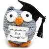 Meanju Regalo di Laurea, Bambola Gufo Lavorato a Maglia, Esame Portafortuna | Gufo Pocket Hug Superato Esame Regalo, Credo in Te, Puoi Farlo