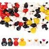 Tinoaly 70pz Mini Anatre in Resina di Halloween, 7 Stili Halloween Statuette in Miniatura Fantasma Zucca Pipistrello Mummia Teschio Diavolo Anatra per Decorazioni da Paesaggio Casa delle Bambole