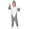 Funidelia | Costume da squalo onesie per bambina e bambino Animali, Pesce, Mare, Oceano - Costume per bambini e accessori per Feste, Carnevale e Halloween - Grigio/Argentato