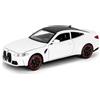 TGRCM-CZ Modellino auto BMW M4 1/32, in lega di zinco, con suono e luce, per collezionisti e bambini, regalo di compleanno (bianco)