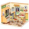 ROBOTIME Kit fai da te in miniatura, per casa delle bambole, con LED, per adulti e bambini (Night Out Food Stall)