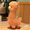 Herfair Peluche di alpaca, morbido peluche di alpaca, in lana d'agnello, con lama, idea regalo per bambini, ragazze e ragazzi (marrone, 33 cm)